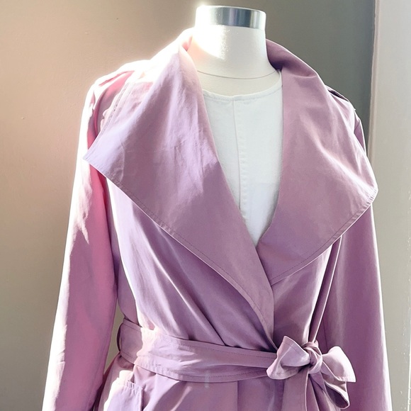 NWT VERO MODA Lightweight trench coat in pink Size M - Picture 6 of 13